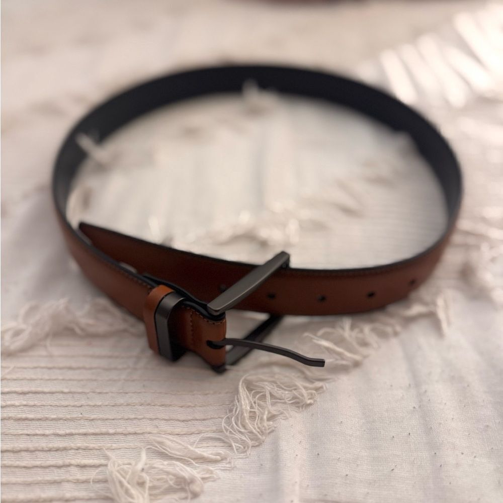 Men's Brown Belt Black on the inside.